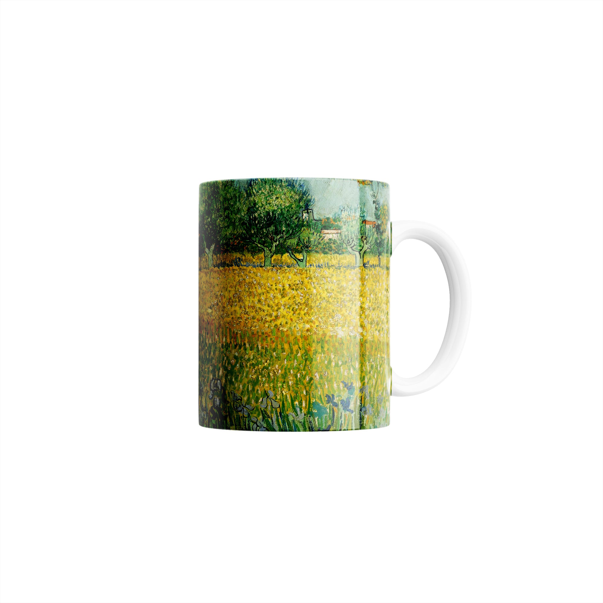 Taza Vista de Arlés con lirios - Vincent van Gogh