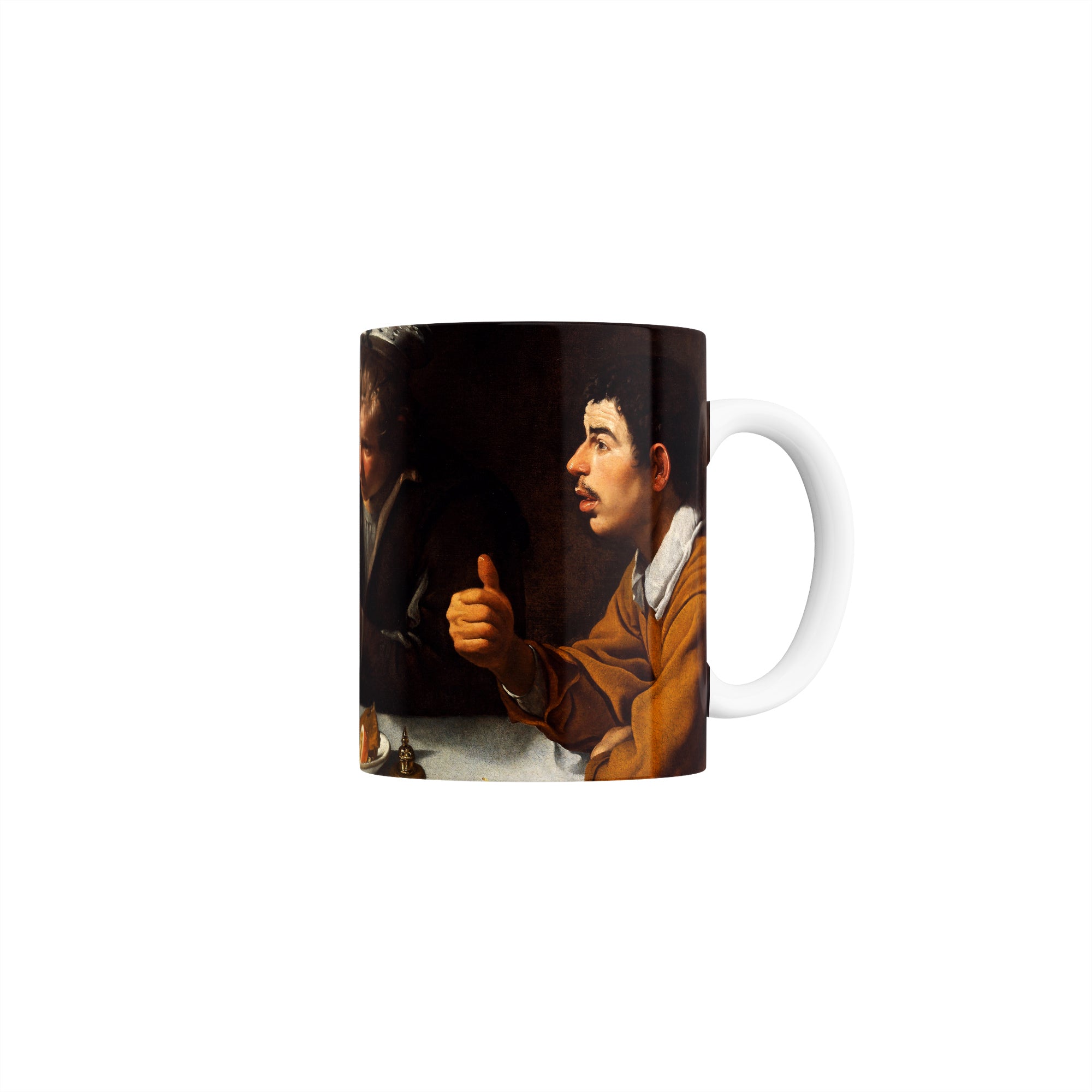 Taza Escena de taberna con dos hombres y una chica - Diego Velázquez