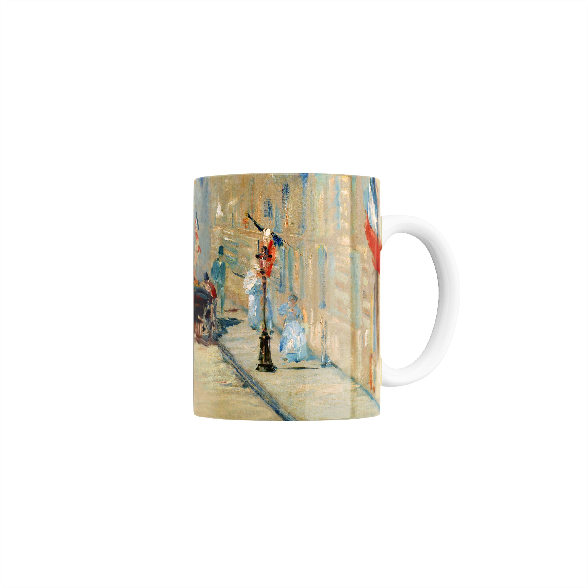 Taza La Rue Mosnier con Banderas - Édouard Manet