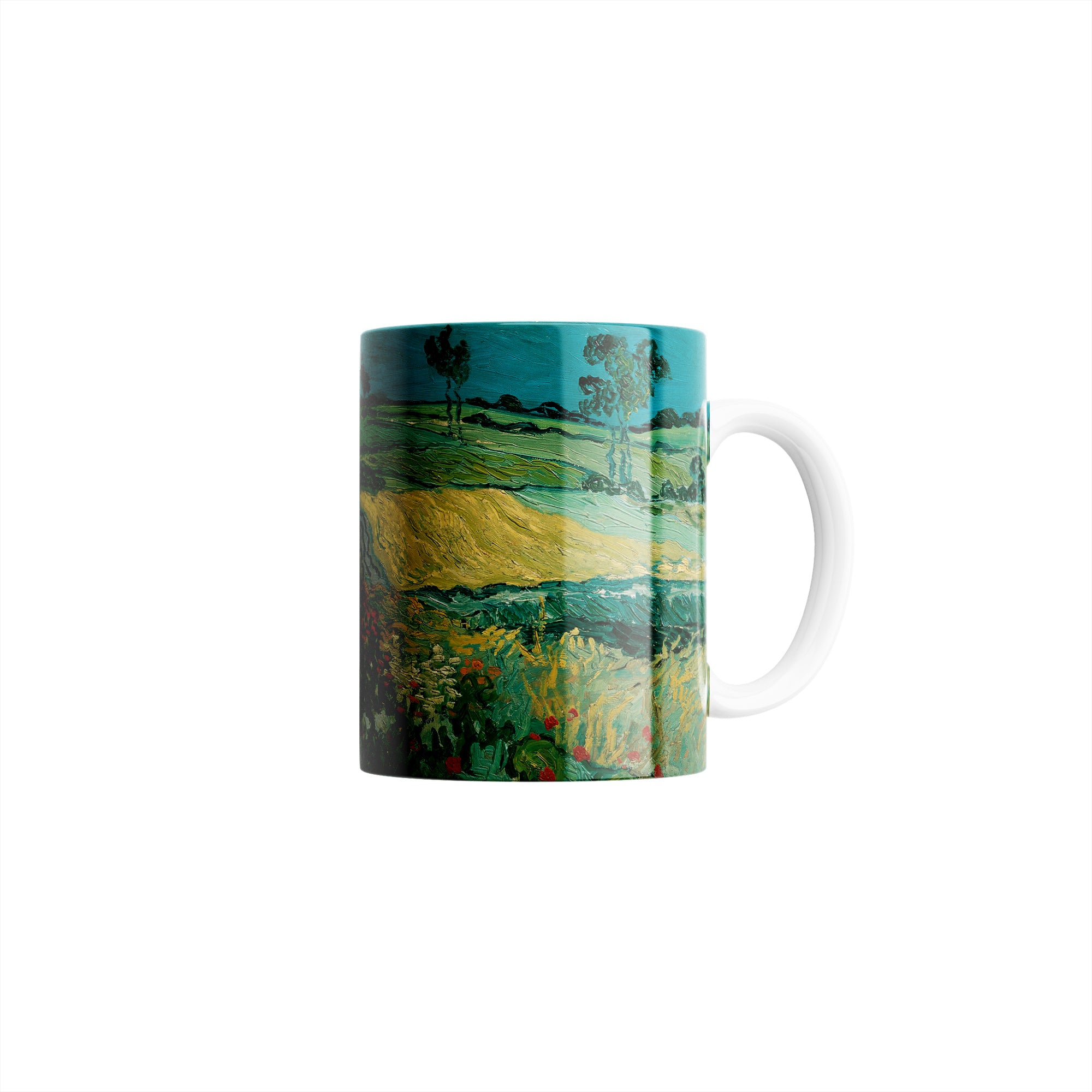 Taza Campos de trigo cerca de Auvers - Vincent van Gogh