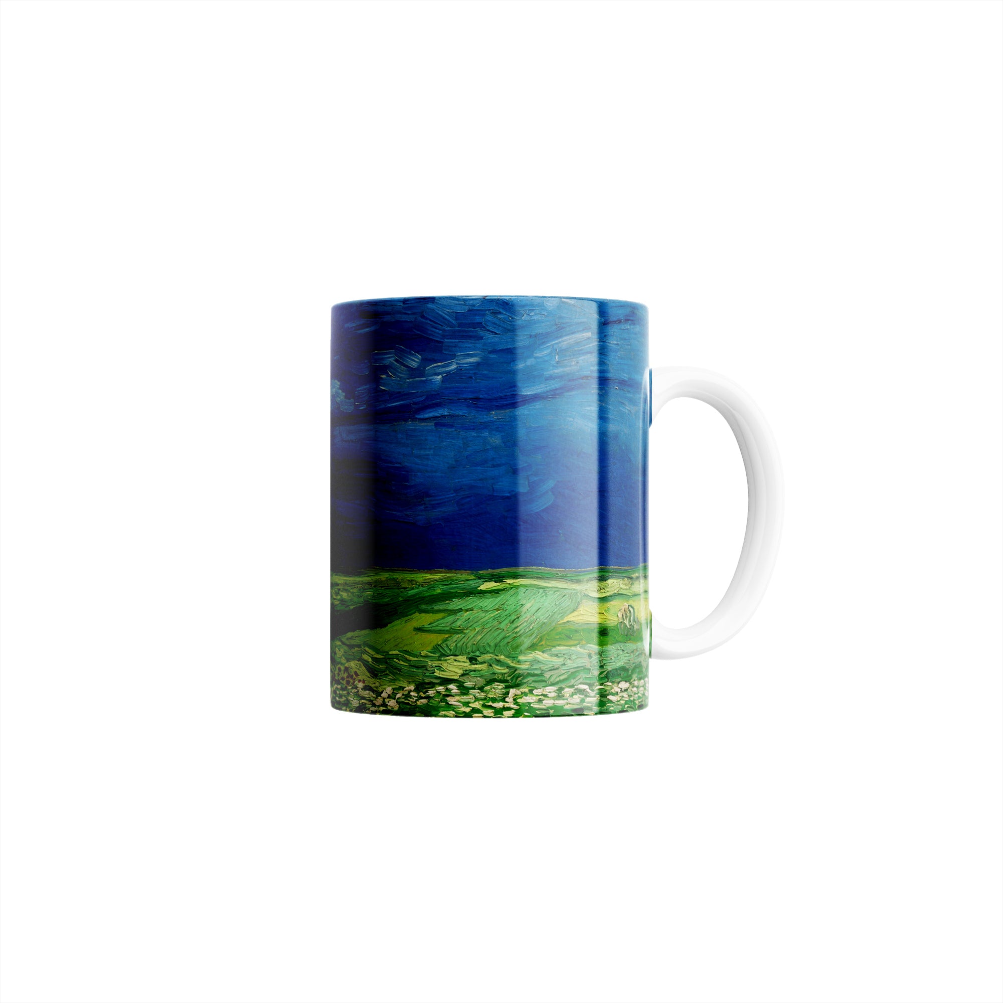 Taza Campo de trigo bajo el cielo nublado - Vincent van Gogh