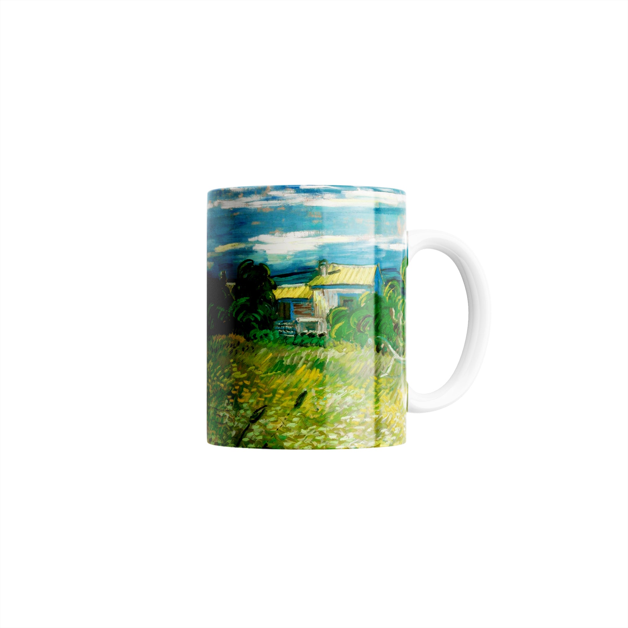 Taza Campo de trigo verde con ciprés - Vincent van Gogh