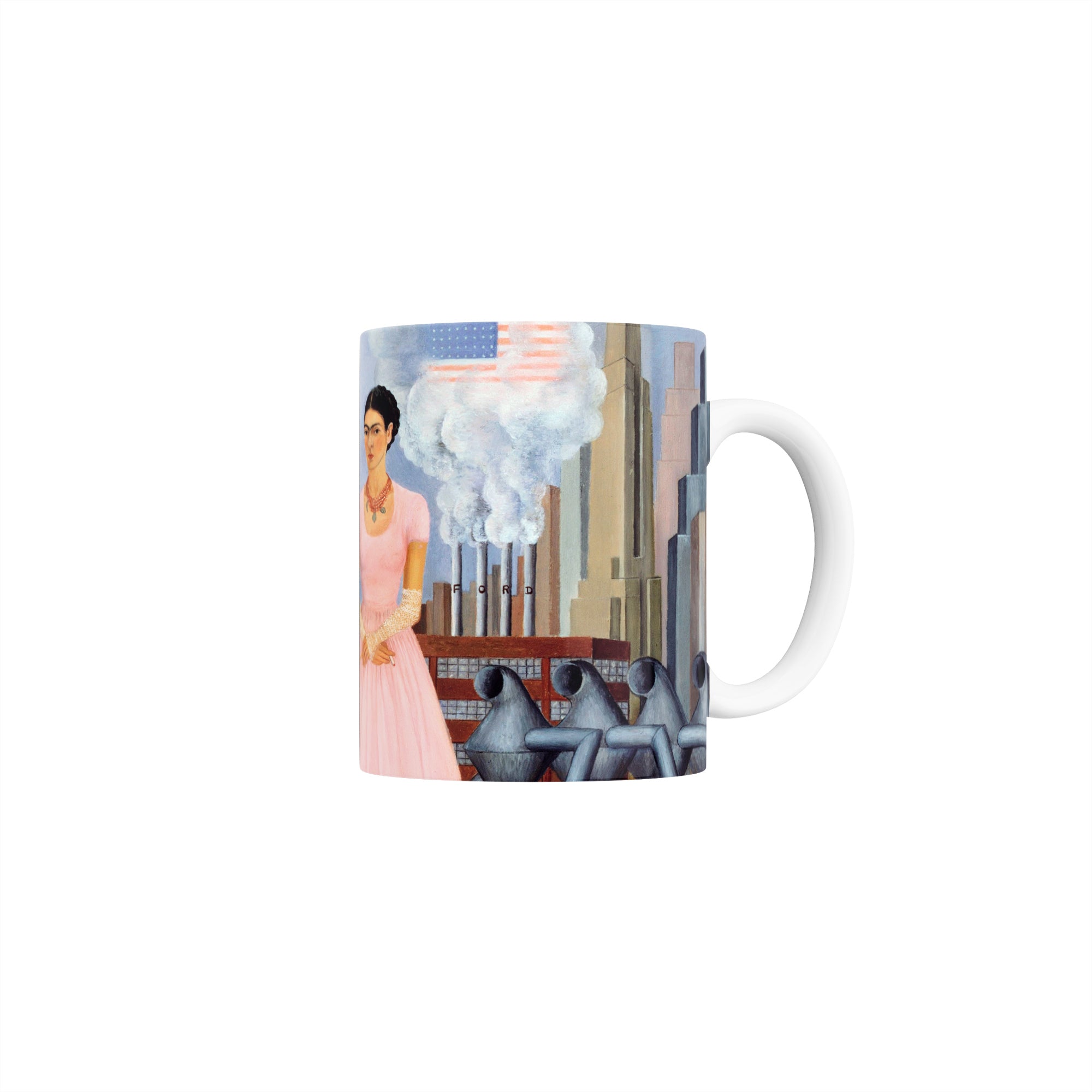 Taza Autorretrato en la frontera entre México y Estados Unidos - Frida Kahlo