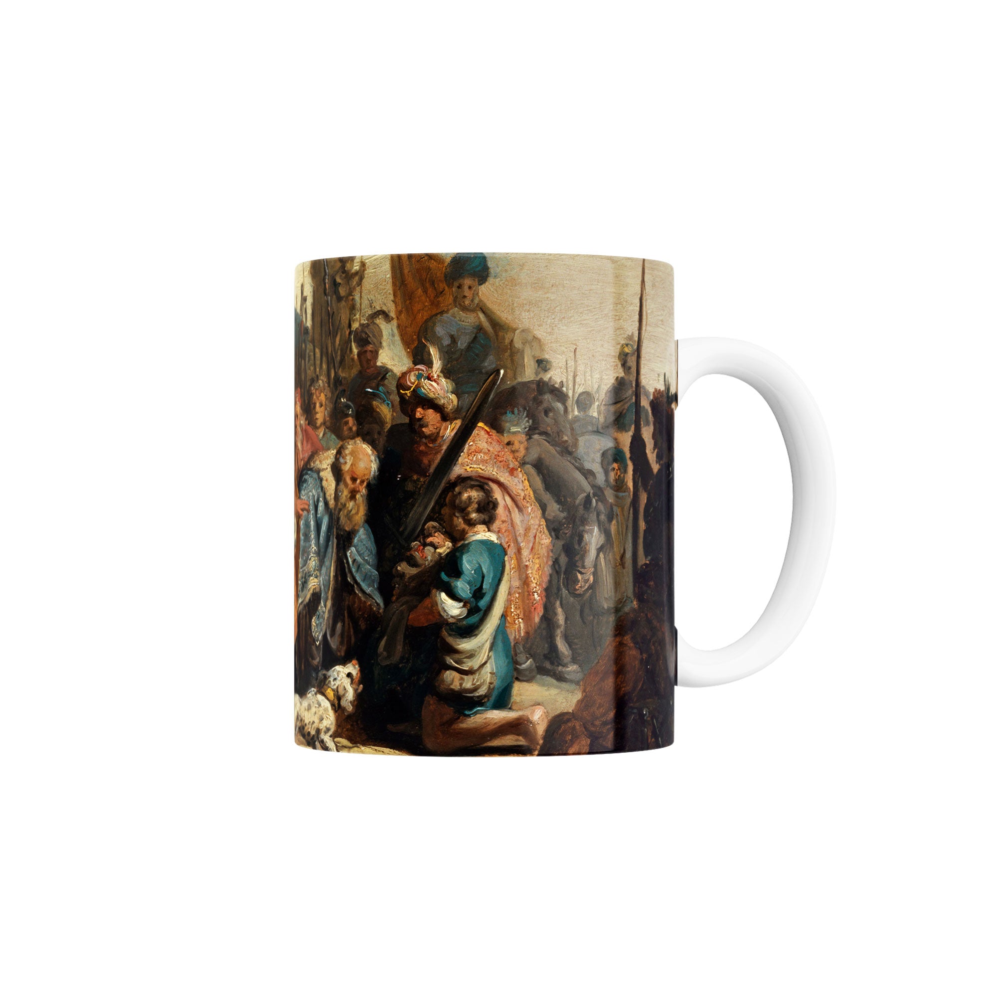 Taza David con la cabeza de Goliat delante de Saúl - Rembrandt van Rijn