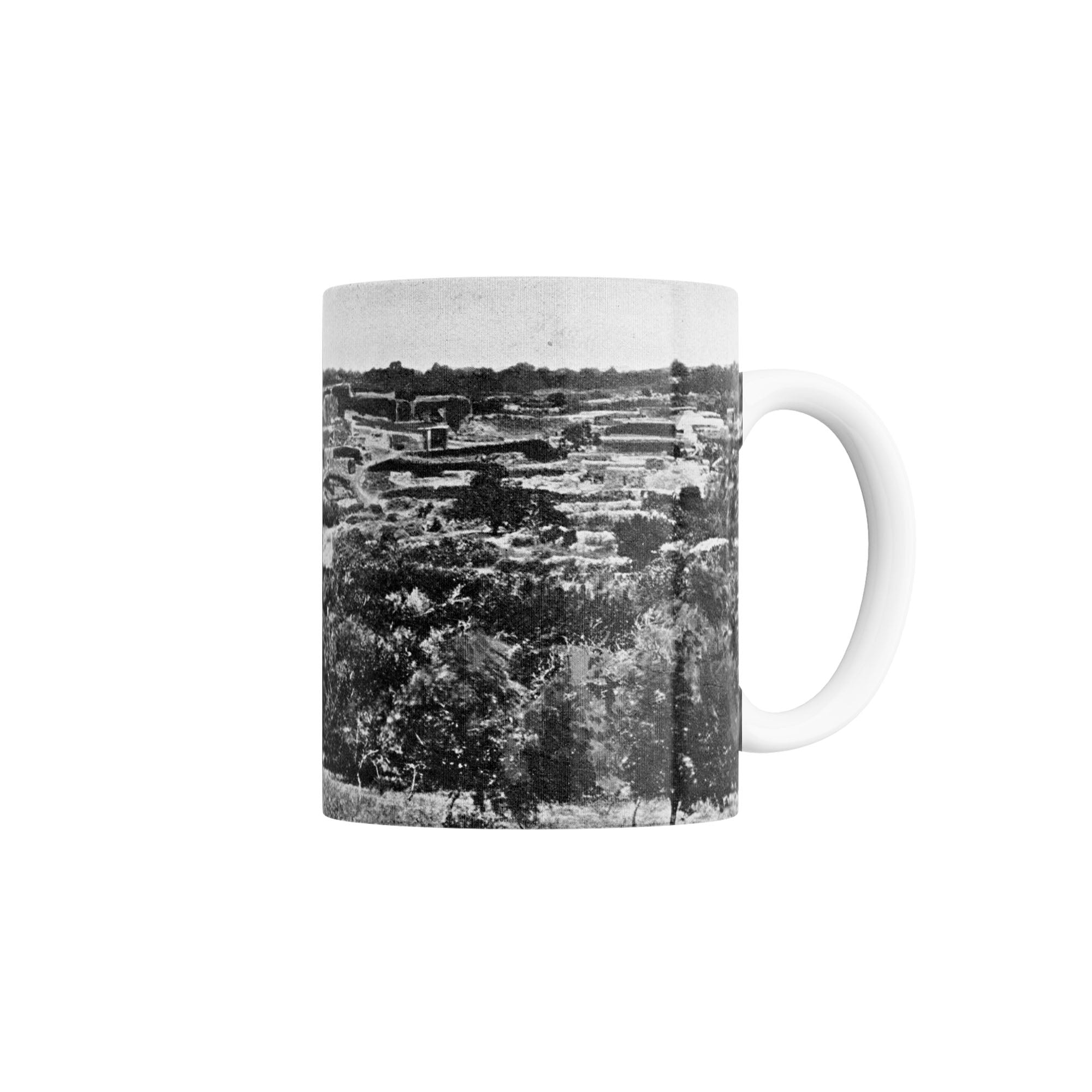 Taza Vista en blanco y negro de Caná de Galilea