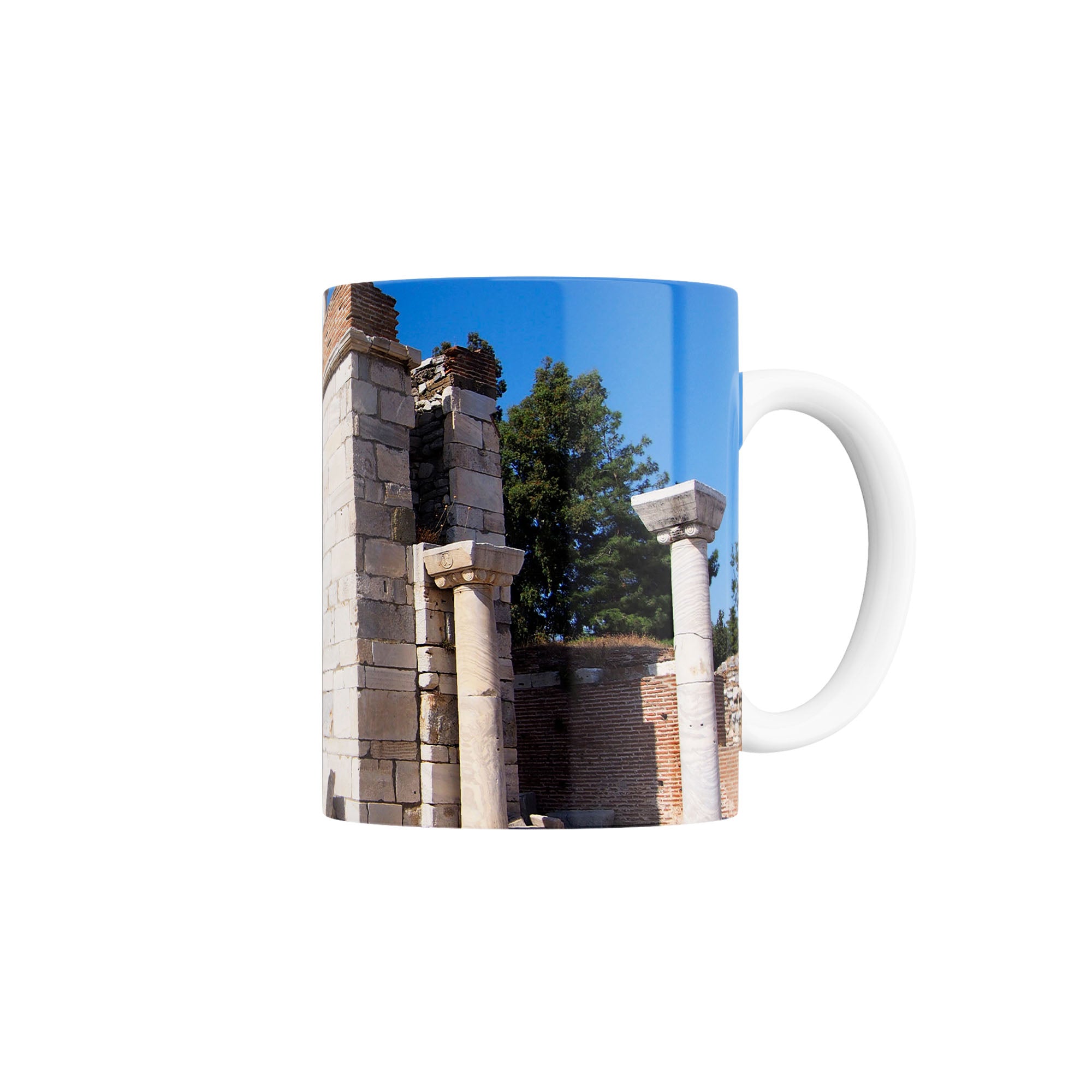 Taza Ruinas de la Iglesia Éfeso en Esmirna Turquía