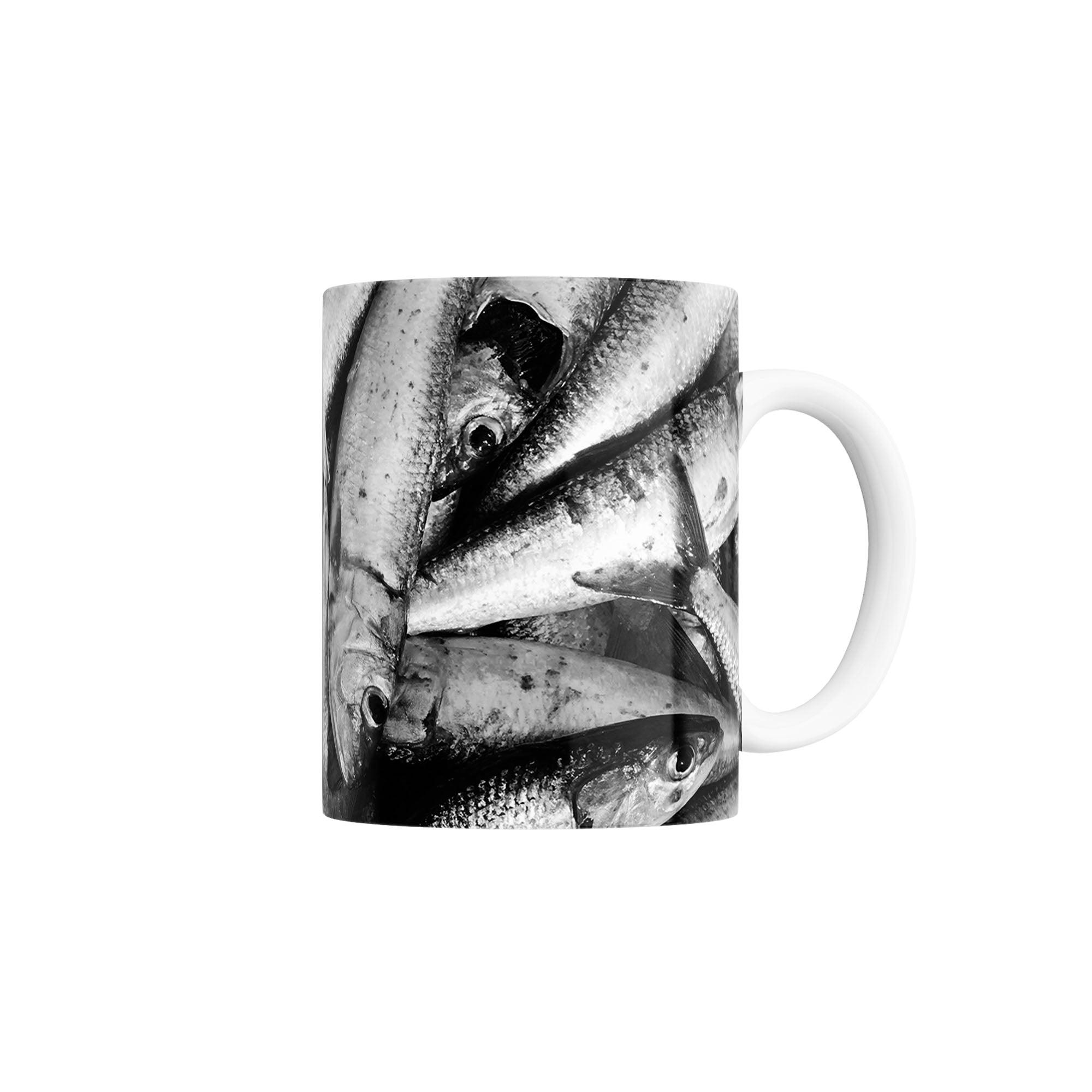 Taza Vista de red con pescados