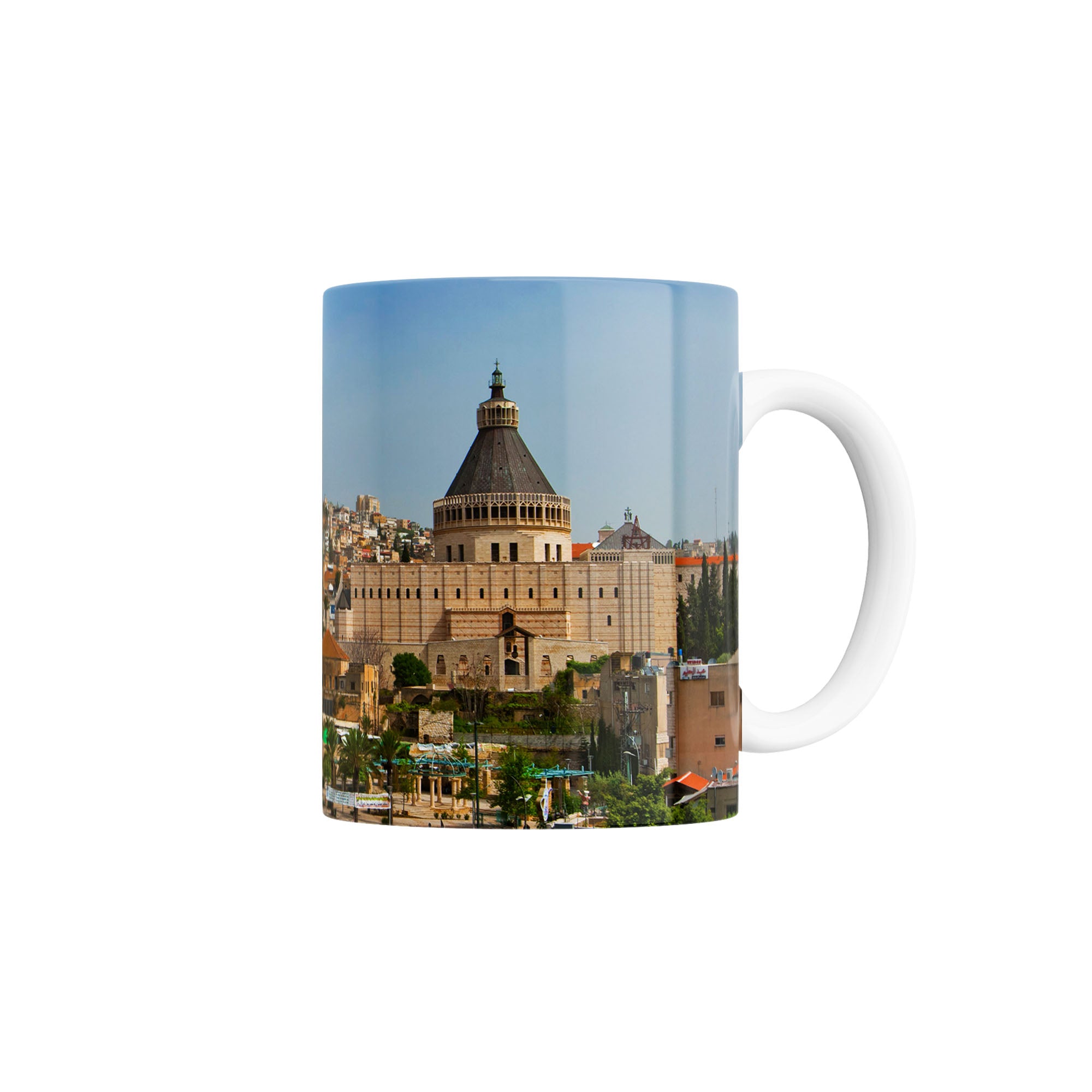 Taza Vista urbana con cielo azul de Nazaret