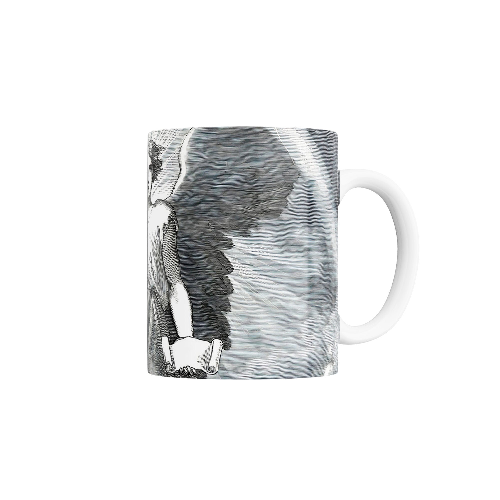 Taza El ángel con el libro pequeño en el libro de Apocalipsis