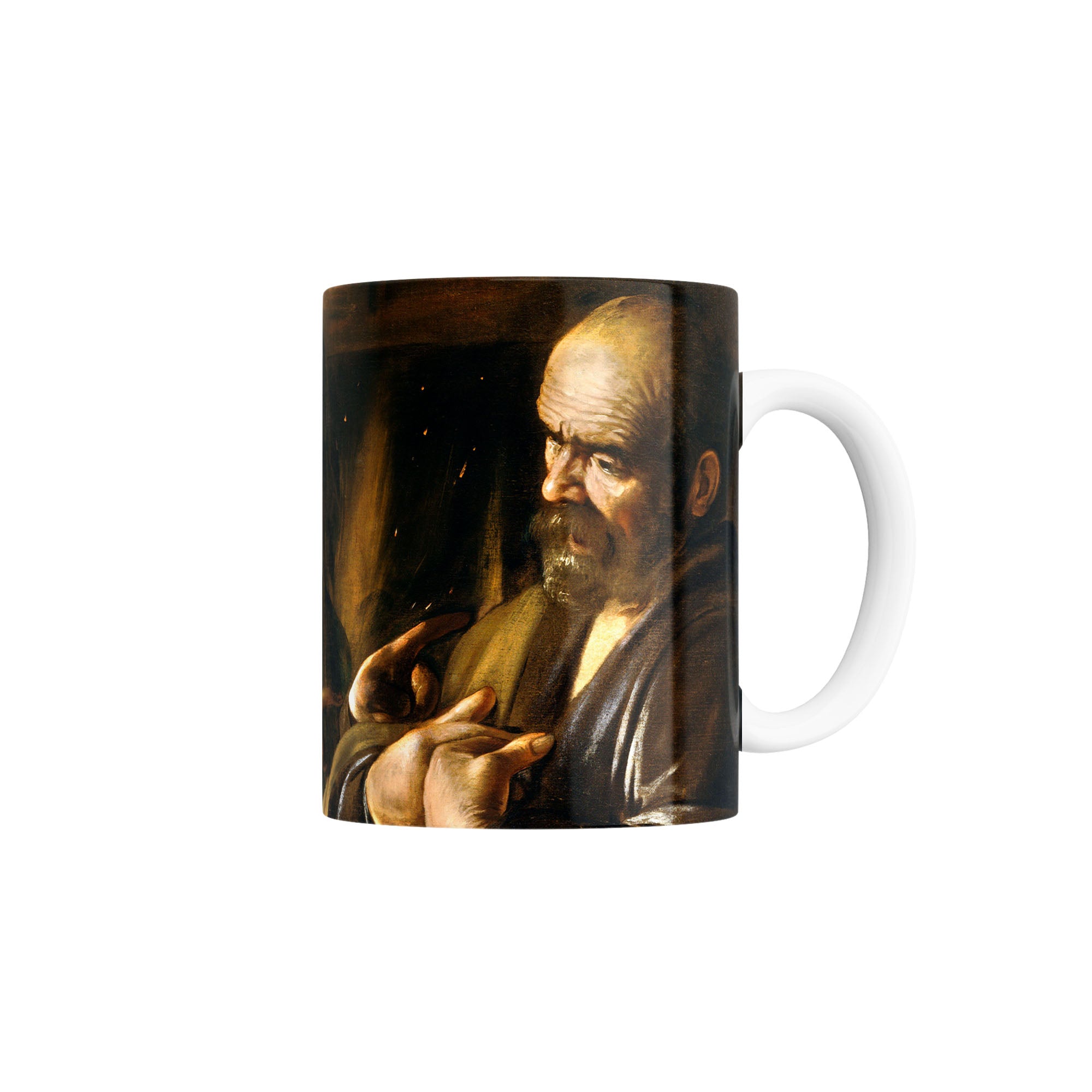 Taza Primera negación de Pedro a Jesús - Caravaggio