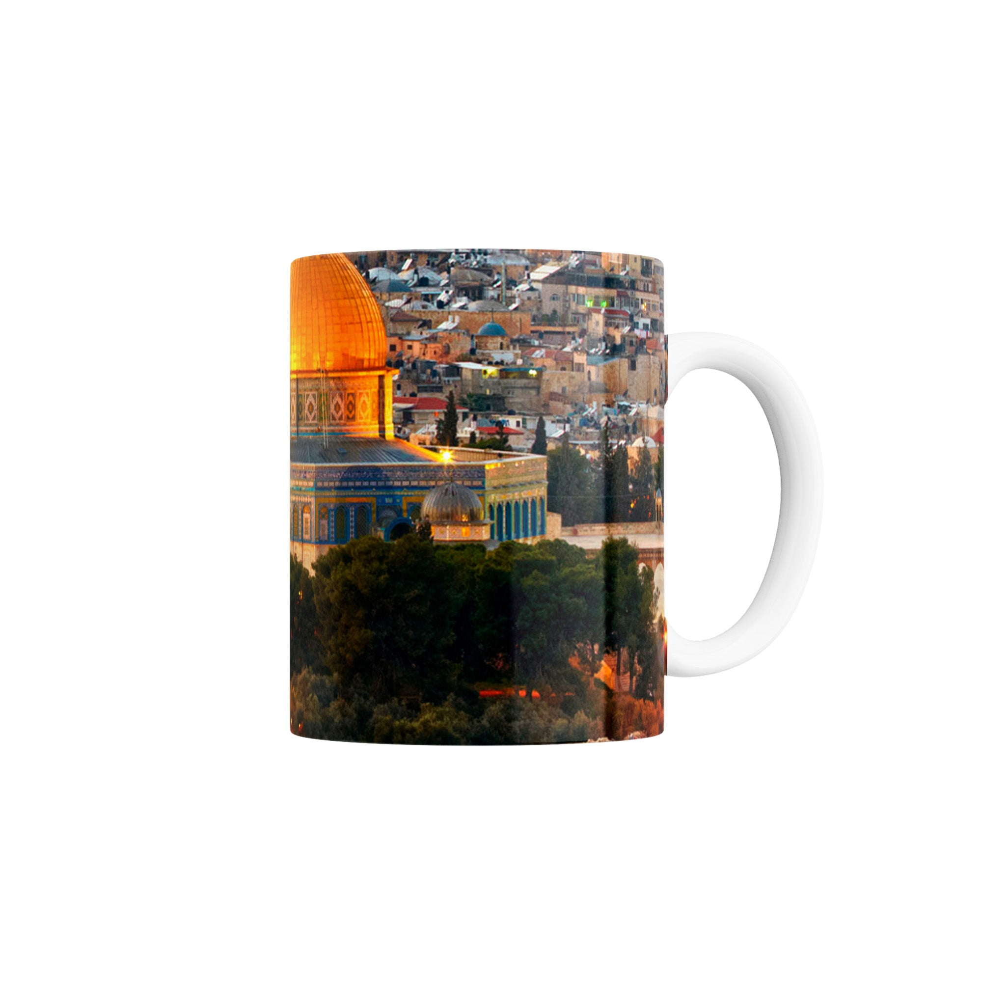 Taza Vista de templo en Jerusalén