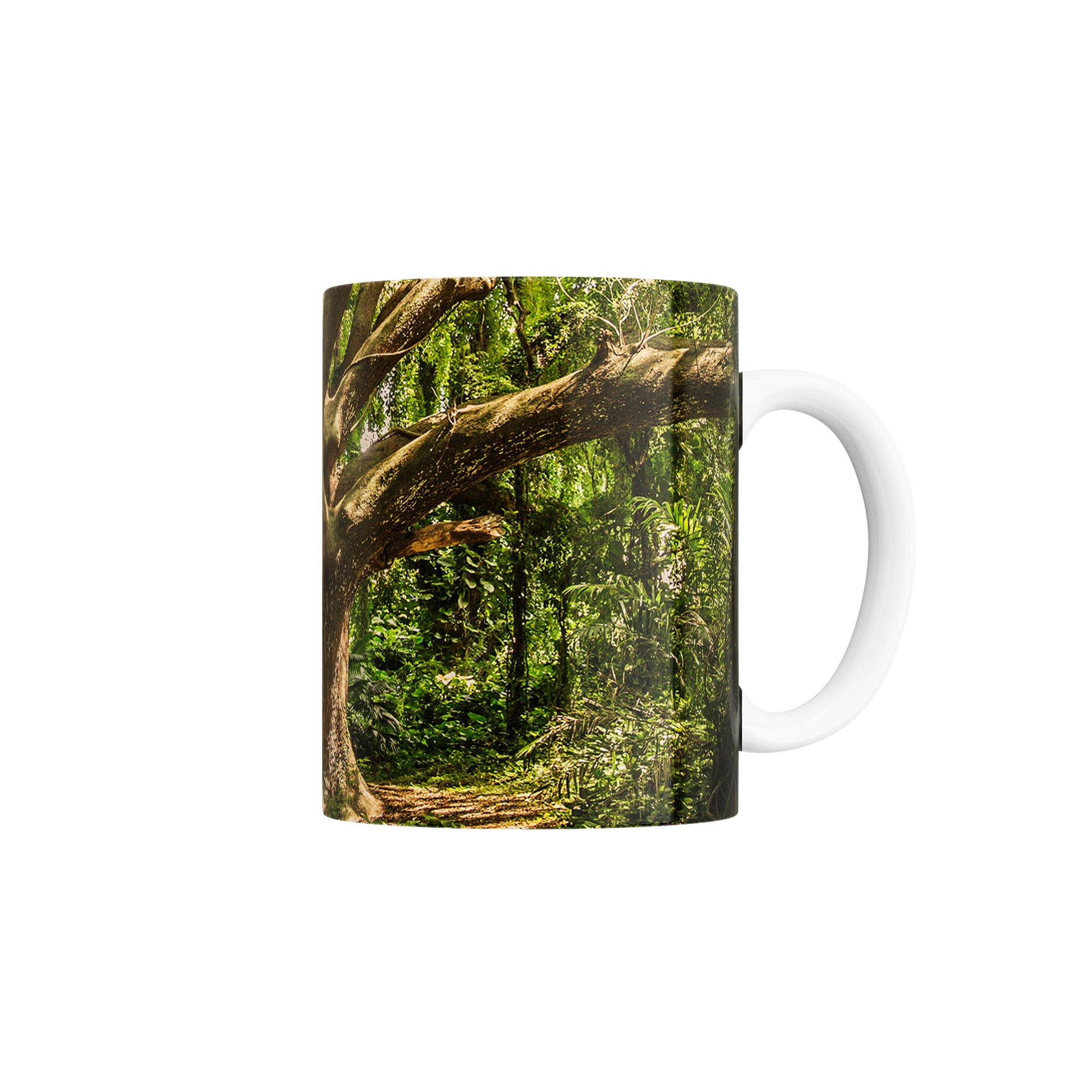 Taza Vista del Árbol de la Vida con sus hojas verdes