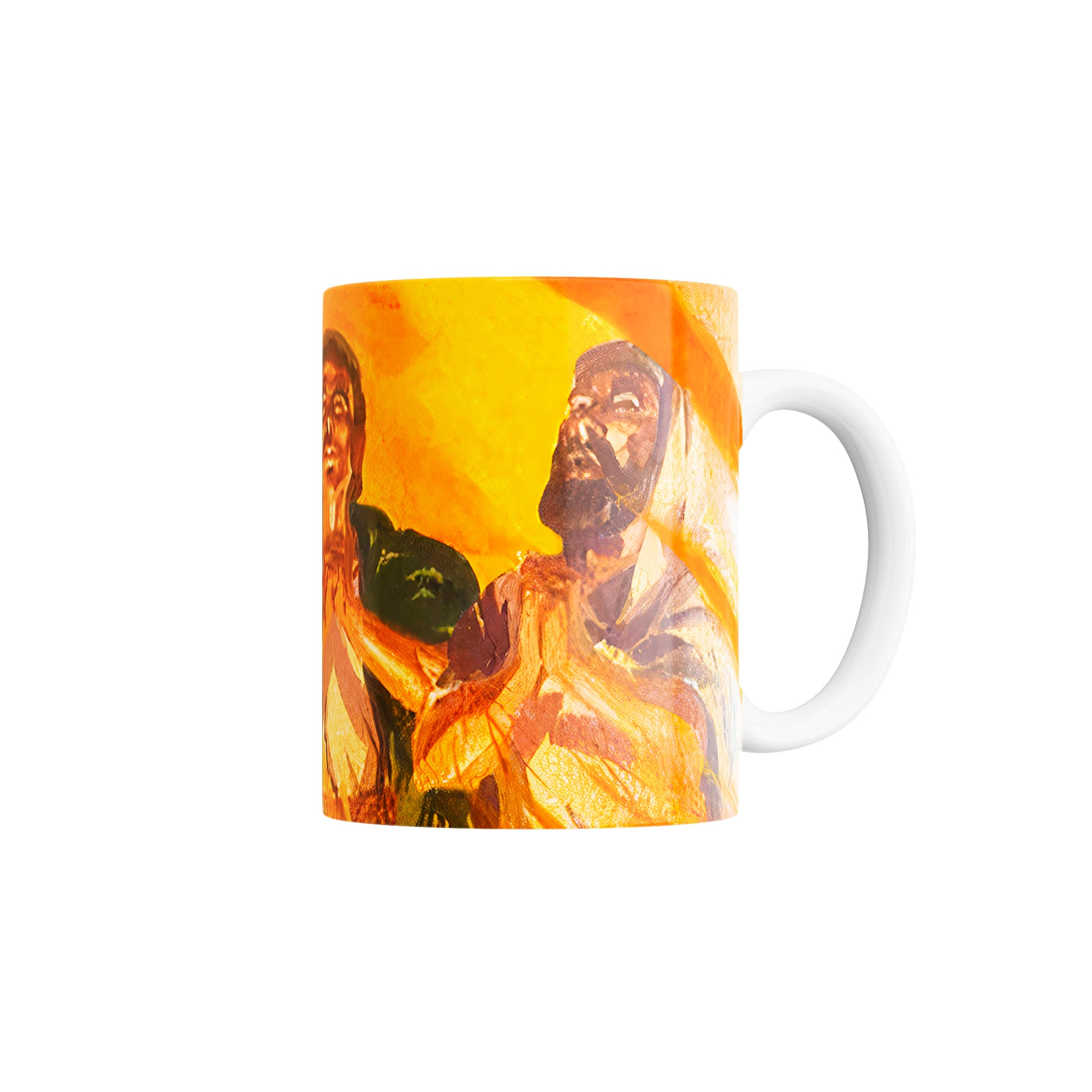 Taza Sadrac, Mesac y Abed-nego en las llamas del fuego