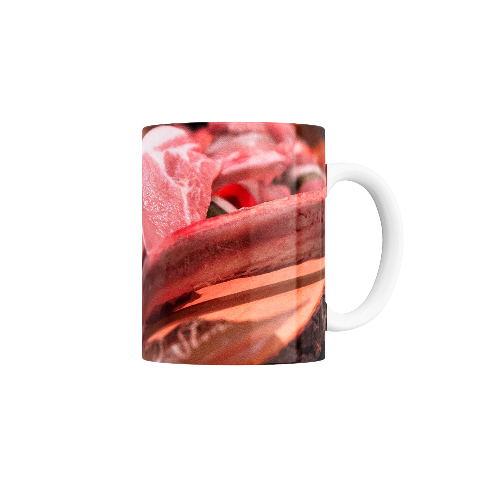 Taza Vista de cortes de carne