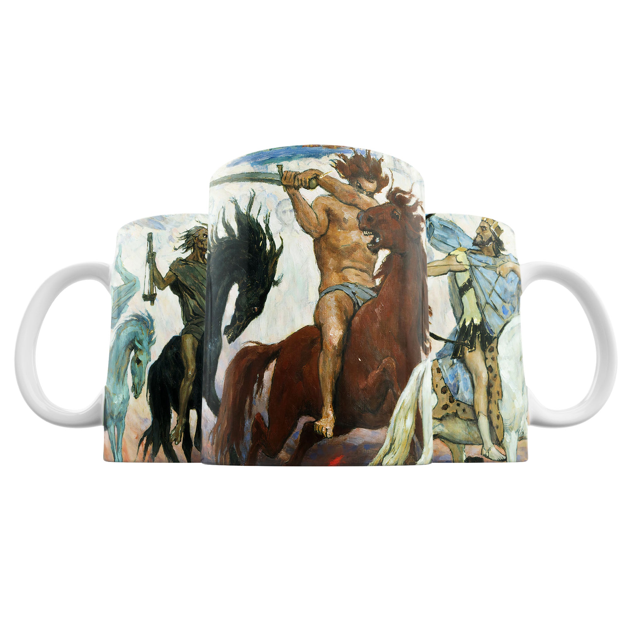 Taza Los cuatro jinetes en el libro de Apocalipsis - Víktor Vasnetsov