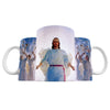 Taza Jesucristo descendiendo del cielo rodeado de ángeles