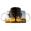 Taza Don de la palabra de sabiduría con vista de roble al amanecer